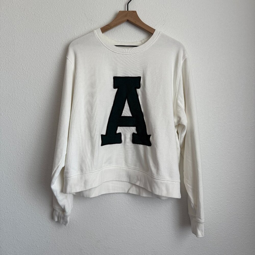 Anthropologie Maeve Crew Letter Sweatshirt